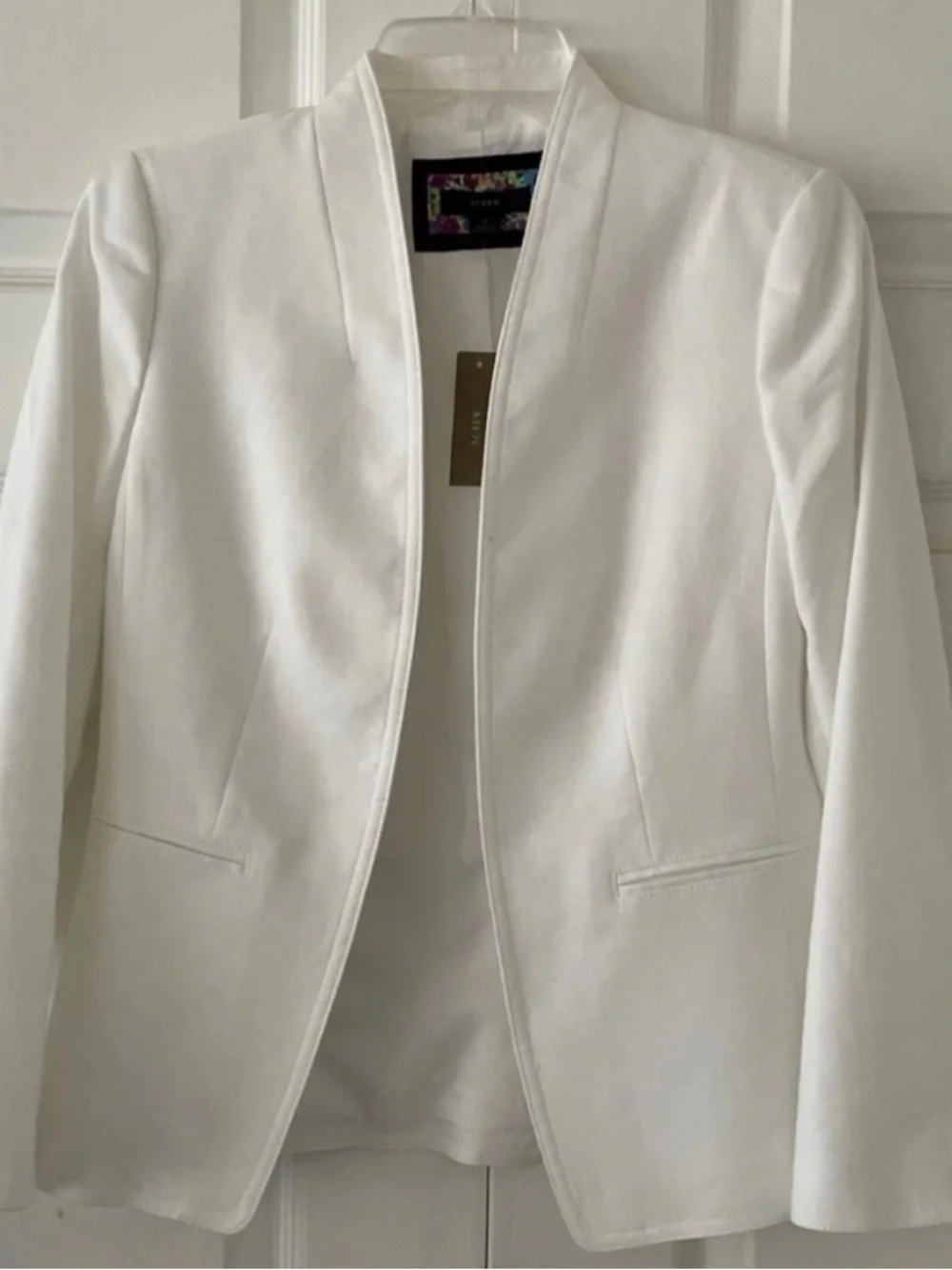 NWT J.Crew | Going Out Blazer in Linen | White | Size 10